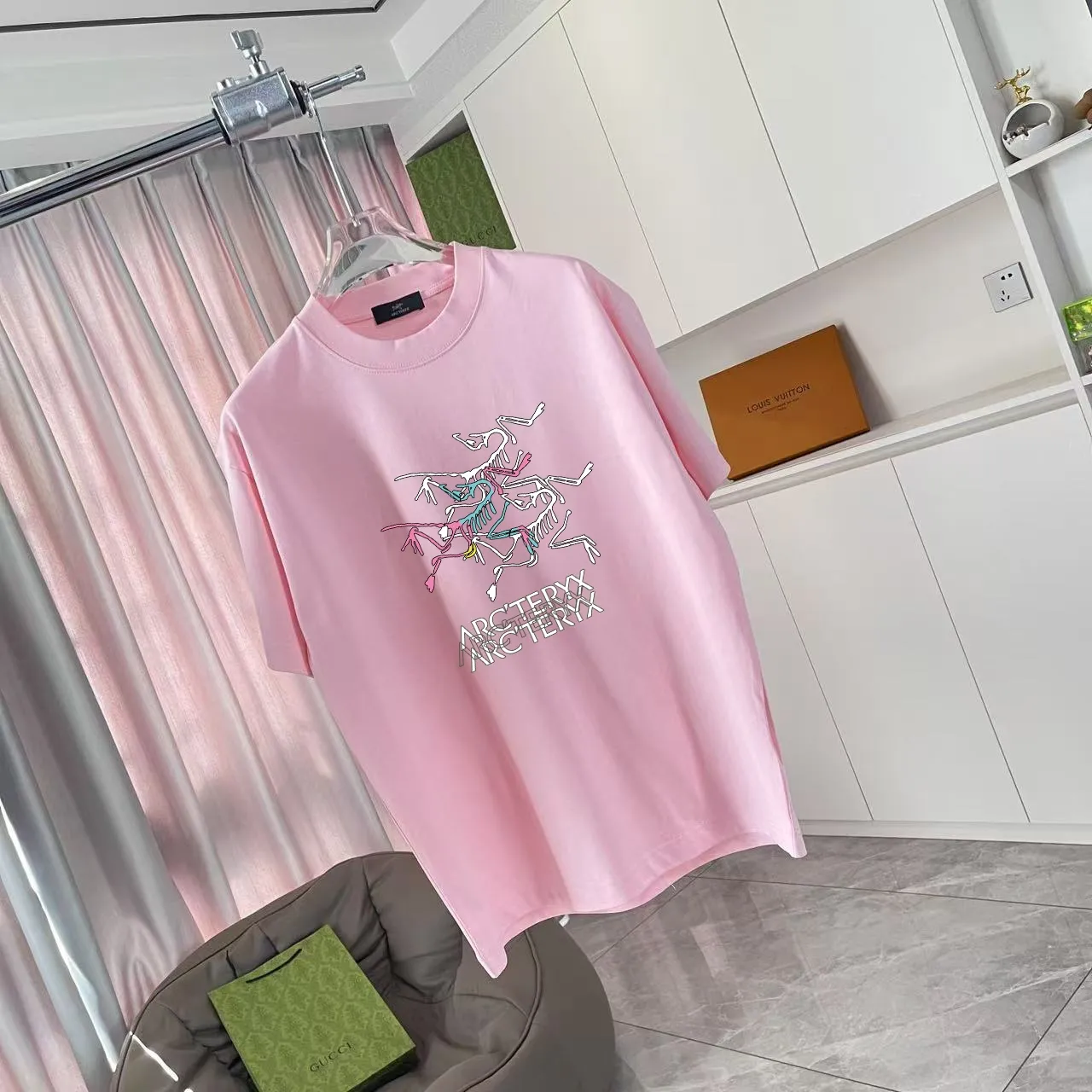 ARC'TERYX* 2025 New Arrival logo t g Same Style Size：S M L XL XXL ：Black White Pink Purple